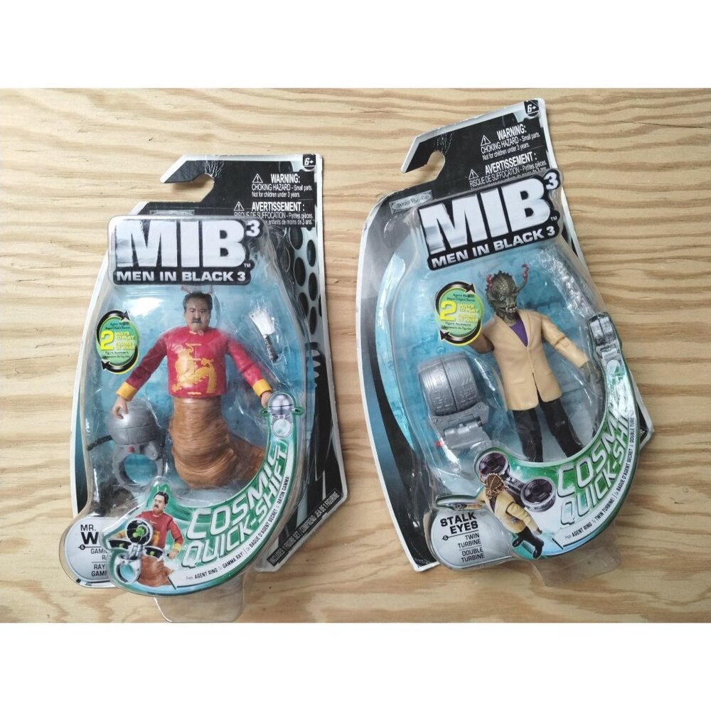 MIB Men In Black 3 Cosmic Quick Shift Figurine Set - Stalk Eyes Double Turbine &